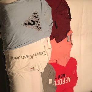 6 tee shirts